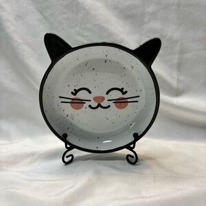Whisker City - White Cat Face Ceramic Food Dish